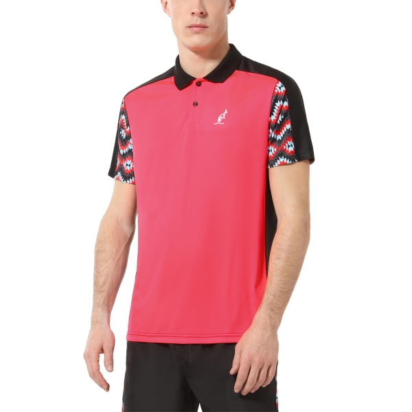 Polo Tennis Uomo Australian Ethno Ace Polo  Psycho Red TEUPO0024419