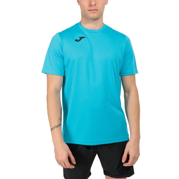 Men's Tennis Shirts Joma Combi TShirt  Fluor Turquoise 100052.010