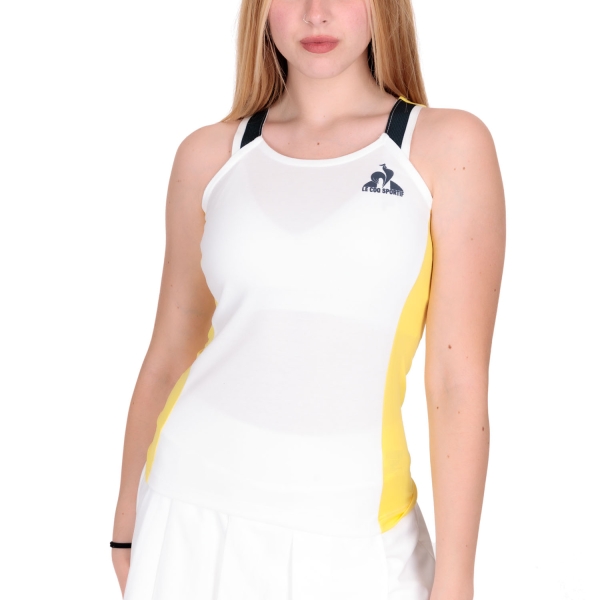 Top de Tenis Mujer Le Coq Sportif Pro Top  New Optical White/Jaune Champion 2320717