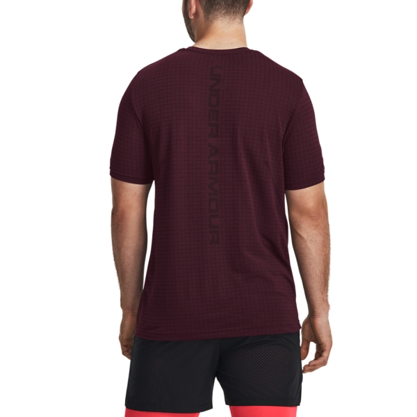 Under Armour Seamless Grid Camiseta - Red/Black