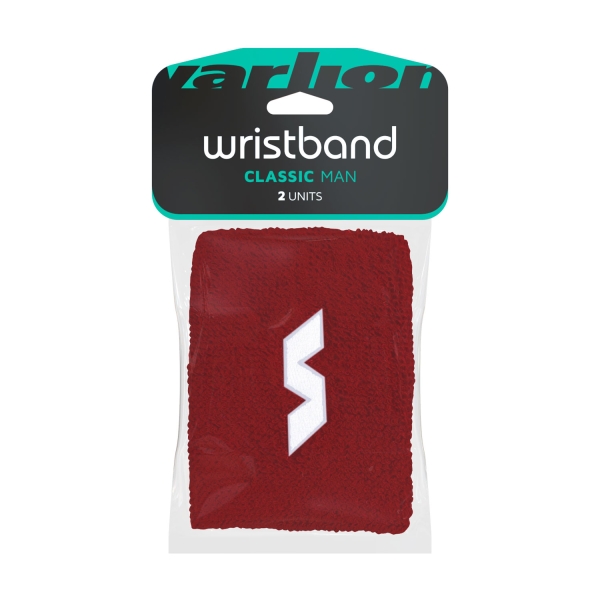 Tennis Wristbands Varlion Classic Small Wristbands  Bordeaux/White ACCW232302019
