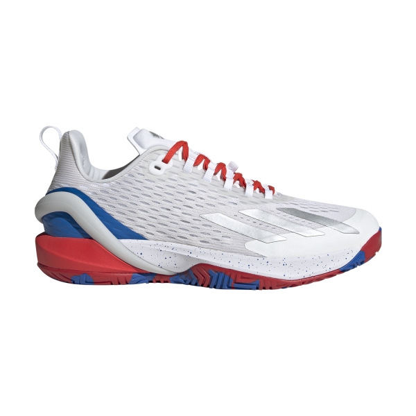 Men`s Tennis Shoes adidas adizero Cybersonic  FTWR White/Silver Met./Bright Red IG9513