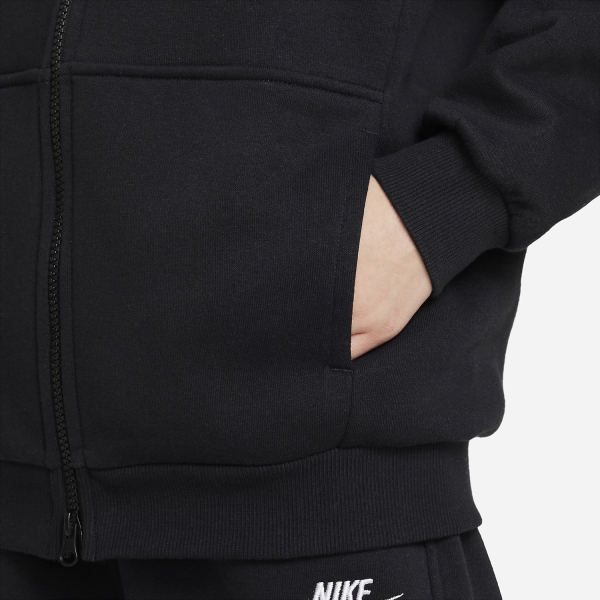 Nike Club Felpa Bambina - Black/White