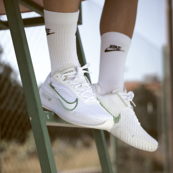 Nike Court Air Zoom Vapor 11 HC - White/Kelly Green