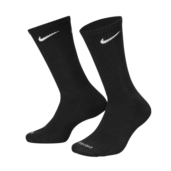 Tennis Socks Nike Everyday Plus Cushioned x 6 Socks  Black/White SX6897010