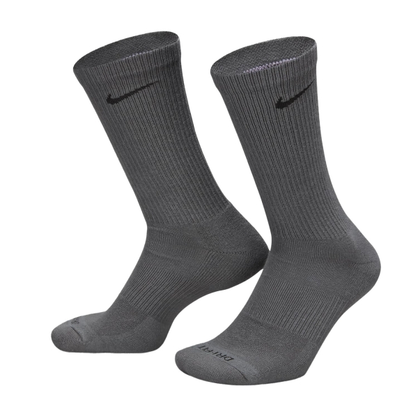 Tennis Socks Nike Everyday Plus Cushioned x 6 Socks  Grey/White/Black SX6897991