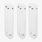 Nike Everyday Plus Cushioned x 3 Socks - White/Black