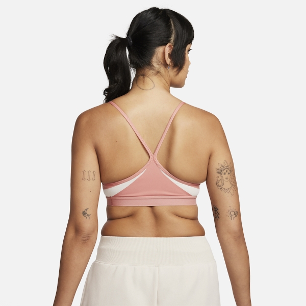 Nike Indy Logo Womens Tennis Sports Bra - Red Stardust/Guava Ice