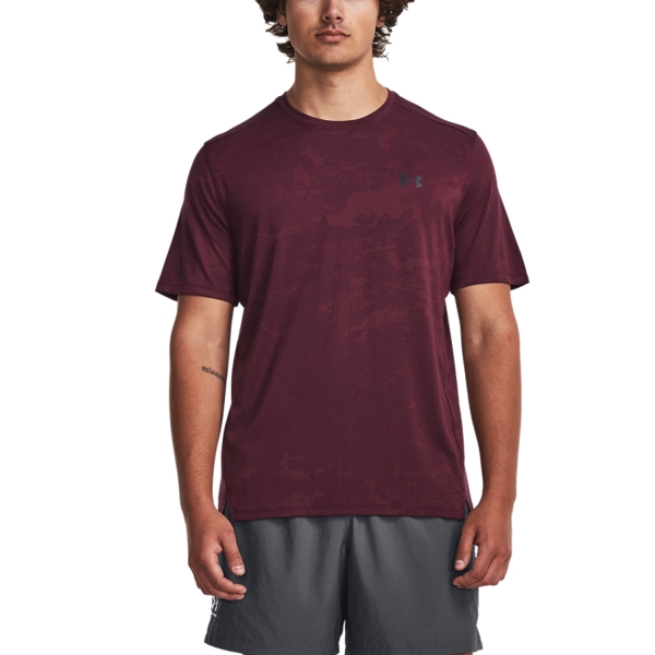 Maglietta Tennis Uomo Under Armour Under Armour Tech Vent Jacquard TShirt  Red/Black  Red/Black 13770520600