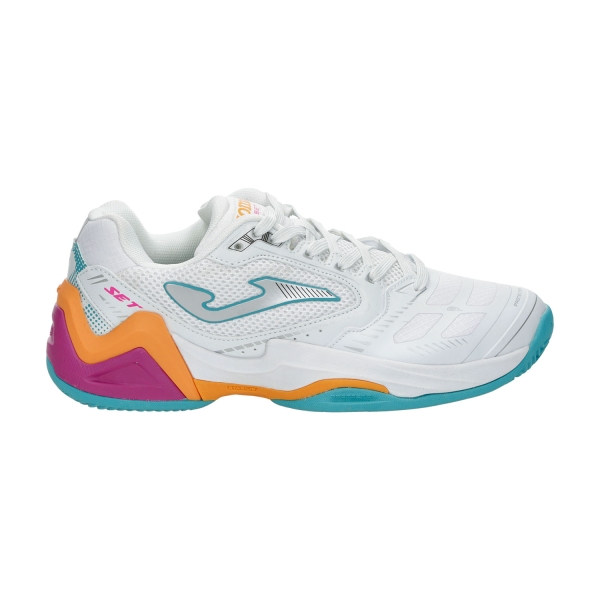 Women`s Tennis Shoes Joma Set Clay  White/Orange TSELW2302C