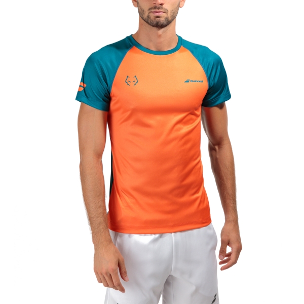 Camisetas de Tenis Hombre Babolat Lebron Camiseta  Orange/Dark Blue 6MS230116015