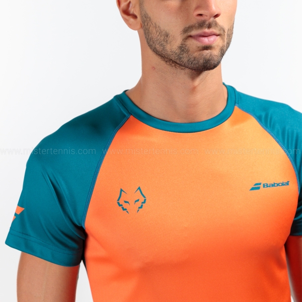 Babolat Lebron T-Shirt - Orange/Dark Blue