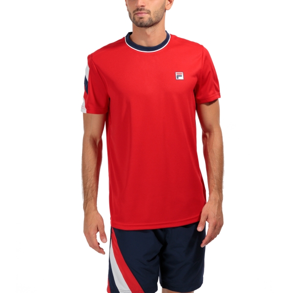 Maglietta Tennis Uomo Fila Fila Enzo Camiseta  Red  Red UOM239306E500