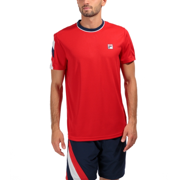 Men's Tennis Shirts Fila Enzo TShirt  Red UOM239306E500