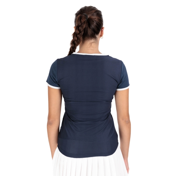 Le Coq Sportif Court Camiseta - Dress Blues/New Optical White