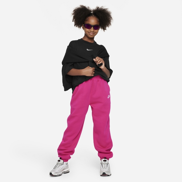 Nike Club Pantaloni Bambina - Fireberry/White