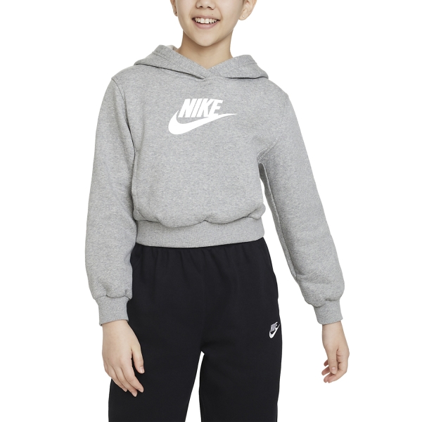 Tute e Felpe Girl Nike Nike Court Club Hoodie Girl  Dark Grey Heather/White  Dark Grey Heather/White FD2925063