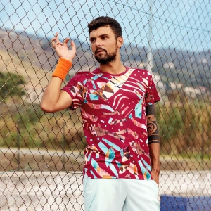 Nike Court Dri-FIT Slam T-Shirt - Noble Red/White