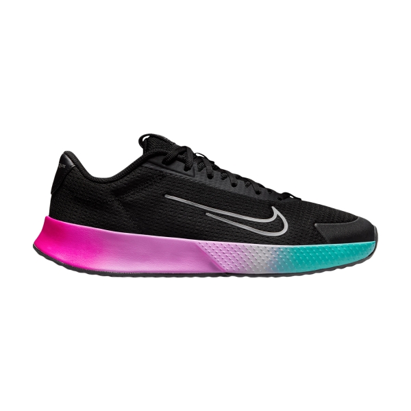 Men`s Tennis Shoes Nike Court Vapor Lite 2 HC  Black/Metallic Silver FD6691001