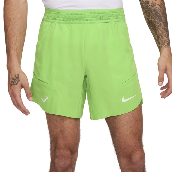 Pantalones Cortos Tenis Hombre Nike DriFIT ADV Rafa Nadal 7in Shorts  Action Green/White DV2881313