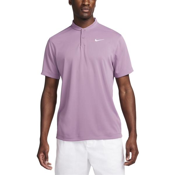 Polo Tennis Uomo Nike DriFIT Blade Solid Polo  Violet Dust/White DJ4167537