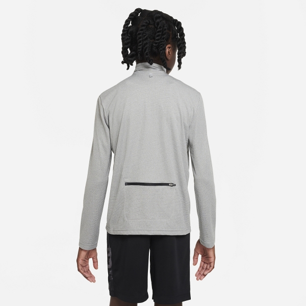 Nike Dri-FIT Poly+ Camisa Niño - Carbon Heather/Reflective Silver