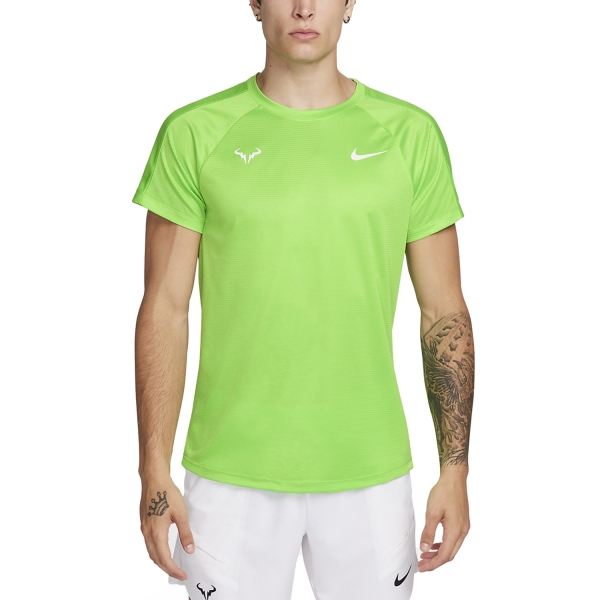 Camisetas de Tenis Hombre Nike Rafa Challenger Camiseta  Action Green/Light Lemon Twist/White DV2887313