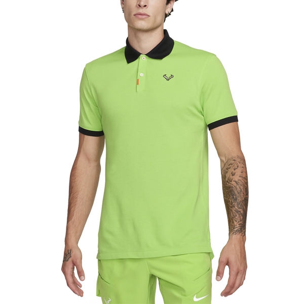 Polo Tennis Uomo Nike Rafa Logo Polo  Action Green/Light Lemon Twist DD8532313