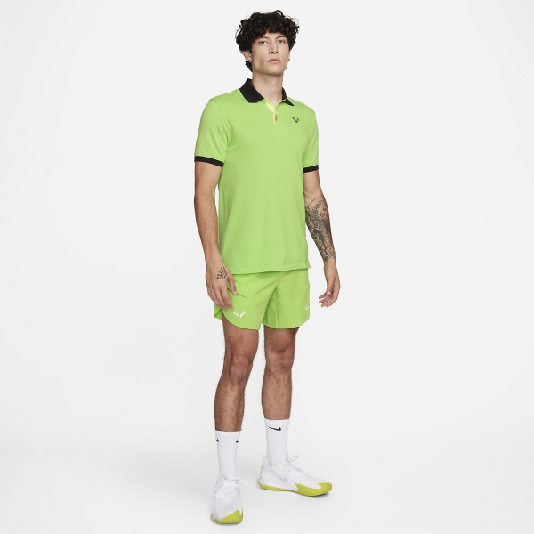 Nike Rafa Logo Men's Tennis Polo - Action Green/Light Lemon Twist