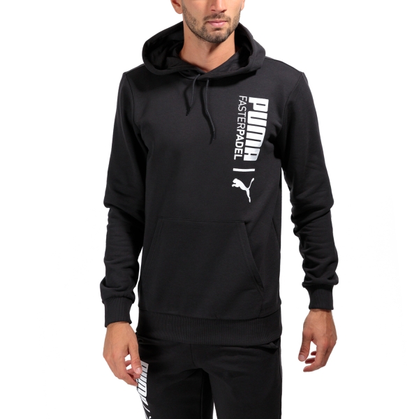 Men's Tennis Shirts and Hoodies Puma Teamliga Hoodie  Black 65894306