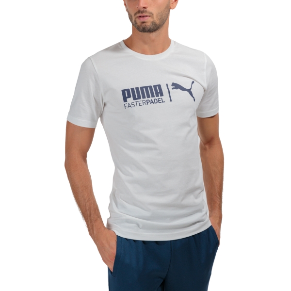 Maglietta Tennis Uomo Puma Puma Teamliga TShirt  White  White 52442704