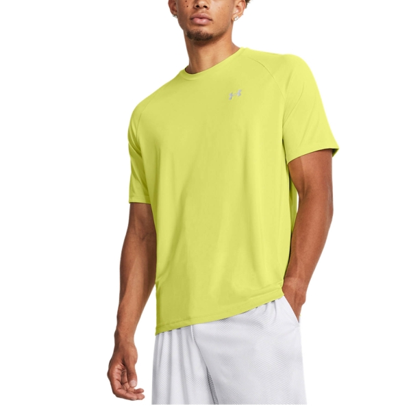 Camisetas de Tenis Hombre Under Armour Tech Reflective Camiseta  Lime Yellow 13770540743