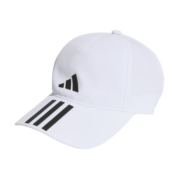 Tennis Hats and Visors adidas 3 Stripes AEROREADY Cap  White/Black HT2043
