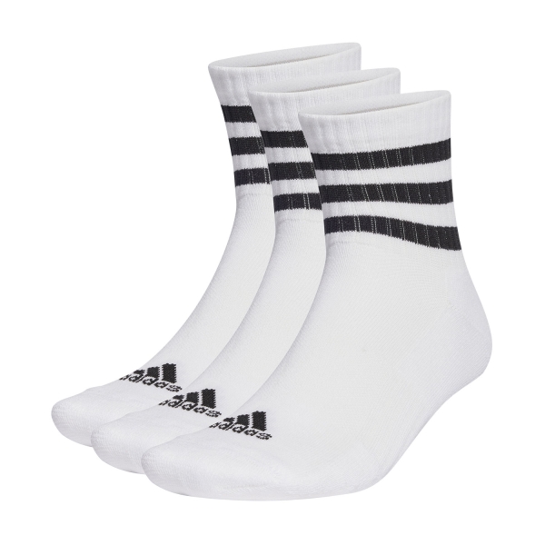 Tennis Socks adidas 3 Stripes Cushioned x 3 Socks  White/Black HT3456
