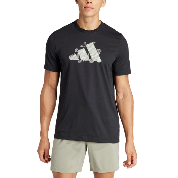 Camisetas de Tenis Hombre adidas AO Graphic Camiseta  Black IS2419