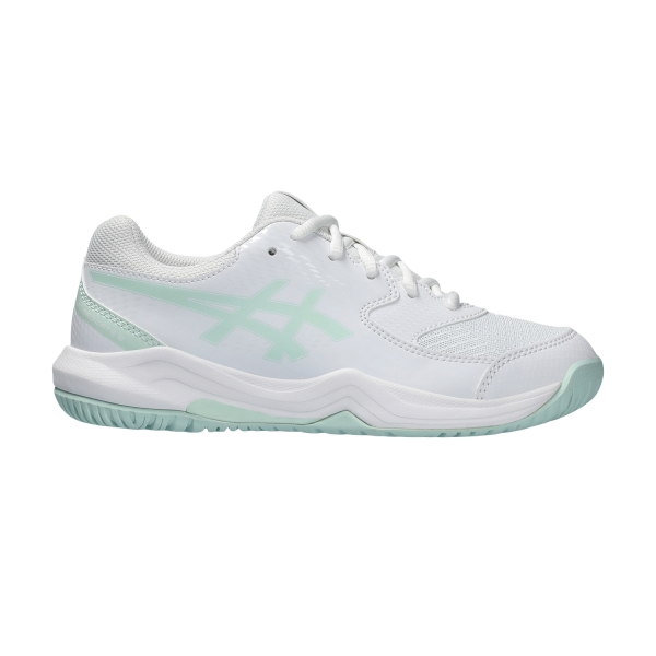 Scarpe Tennis Junior Asics Gel Dedicate 8 GS Bambini  White/Pale Blue 1044A077102