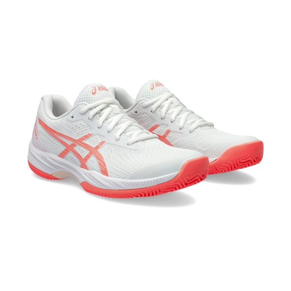 Asics Gel Game 9 Clay/OC - White/Sun Coral