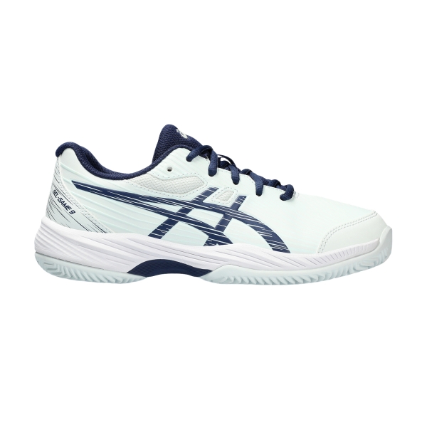 Junior Tennis Shoes Asics Gel Game 9 GS Clay/OC Junior  Pale Mint/Blue Expanse 1044A057300