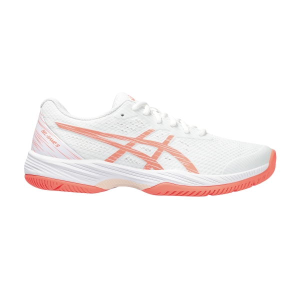 Calzado Tenis Mujer Asics Gel Game 9  White/Sun Coral 1042A211104