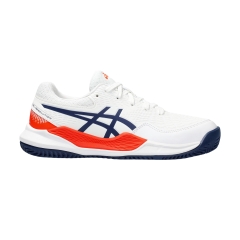 Asics gel resolution 7 gs blue/silver junior clearance shoes