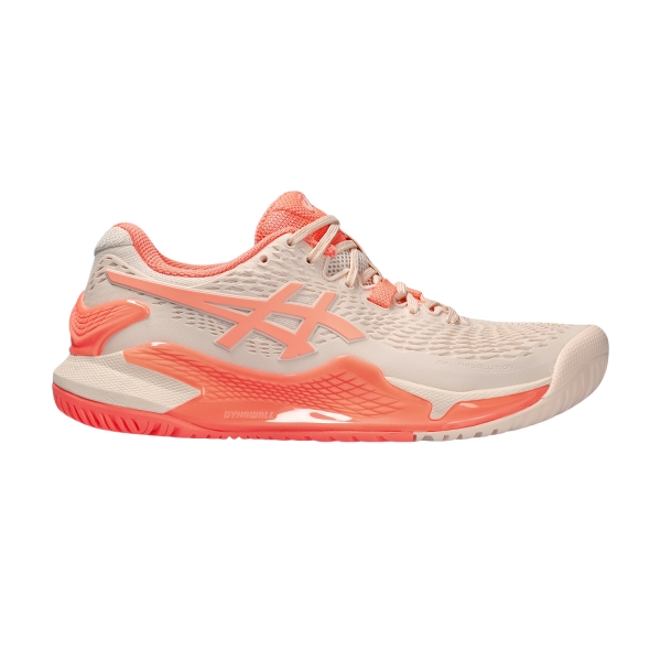 Women`s Tennis Shoes Asics Gel Resolution 9  Pearl Pink/Sun Coral 1042A208700