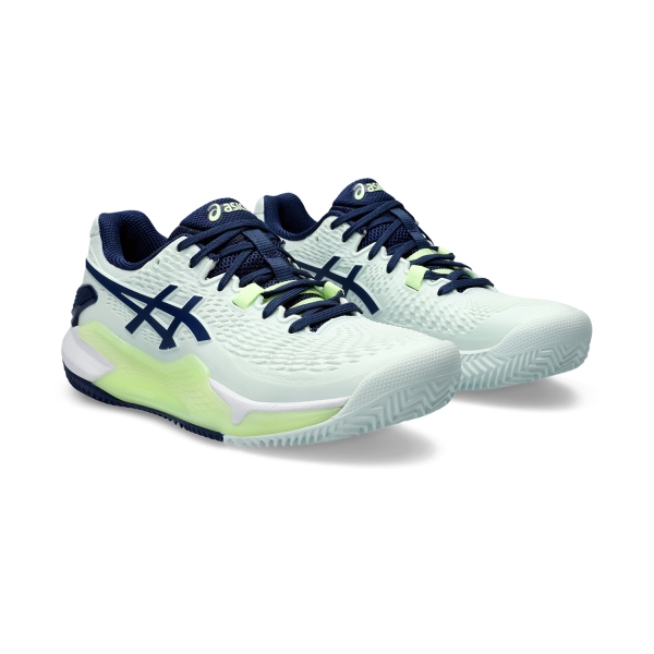 Asics Gel Resolution Clay 9 Women s Tennis Shoes Pale Mint Blue