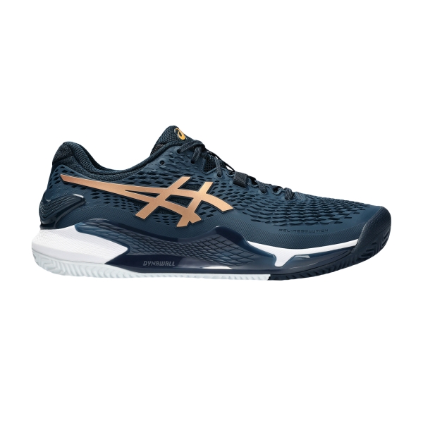 Calzado Tenis Hombre Asics Gel Resolution 9 Clay  French Blue/Pure Gold 1041A475960