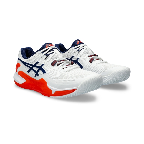 Asics Gel Resolution 9 Clay - White/Blue Expanse