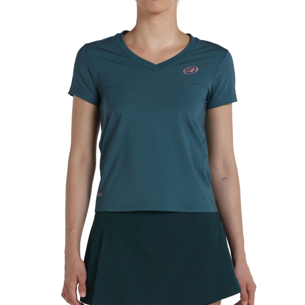 Camisetas y Polos de Tenis Mujer Bullpadel Evito Camiseta  Verde Bosque 469115080