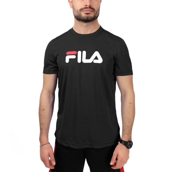 Men's Tennis Shirts Fila Court TShirt  Black FLM131020E900