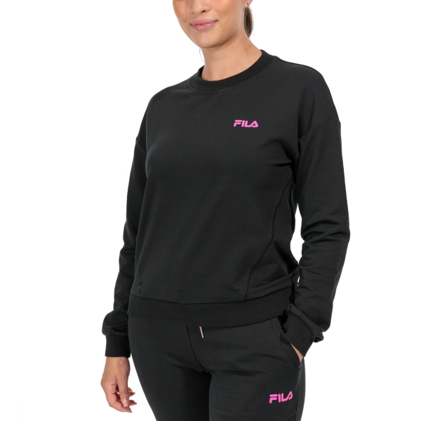 Women's Tennis Shirts and Hoodies Fila Elodie Hoodie  Black XFL232123900