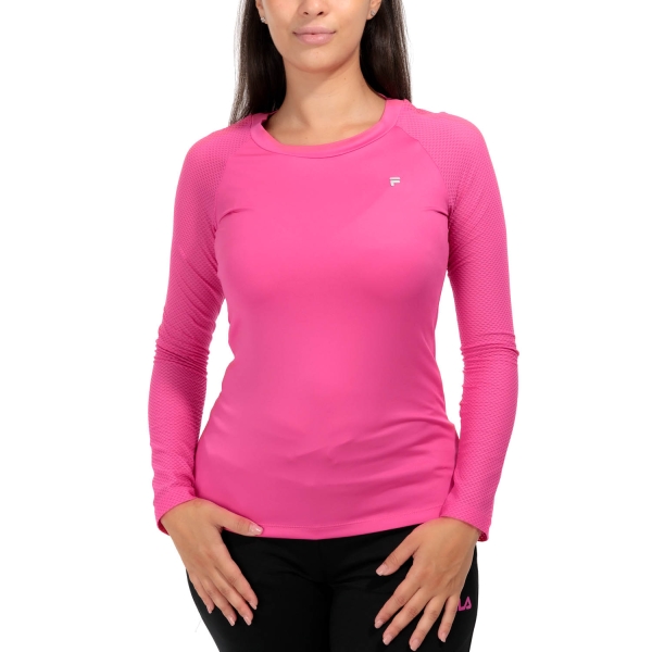 Women's Tennis Shirts and Hoodies Fila Gracie Shirt  Fuchsia Purple XFL232128590