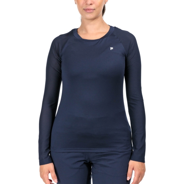 Women's Tennis Shirts and Hoodies Fila Gracie Shirt  Navy XFL2321281500