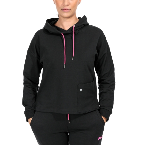 Women's Tennis Shirts and Hoodies Fila Julina Hoodie  Black XFL232124900